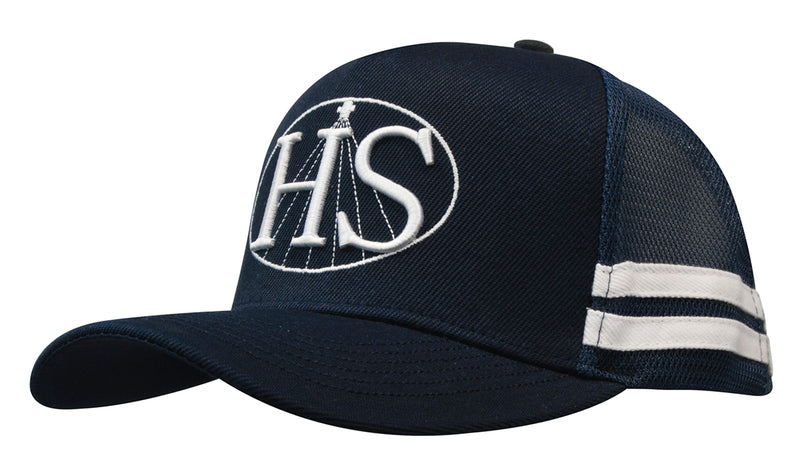 American Premium Twill/Mesh Deep Fit Trucker with Stripes