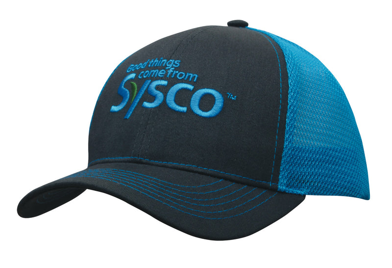 Headwear WA 4002 Brushed Cotton with Mesh Back Cap