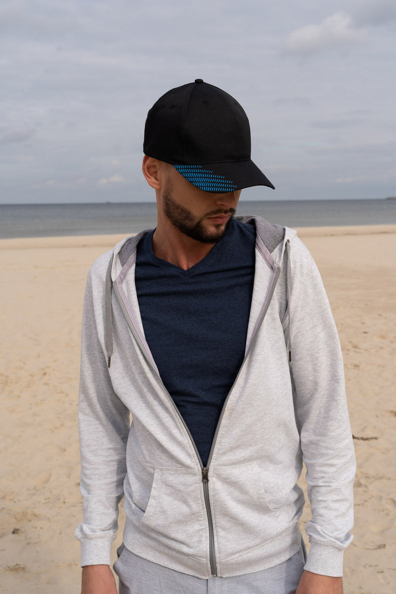 Breathable Poly Twill Cap with Peak Flash Print