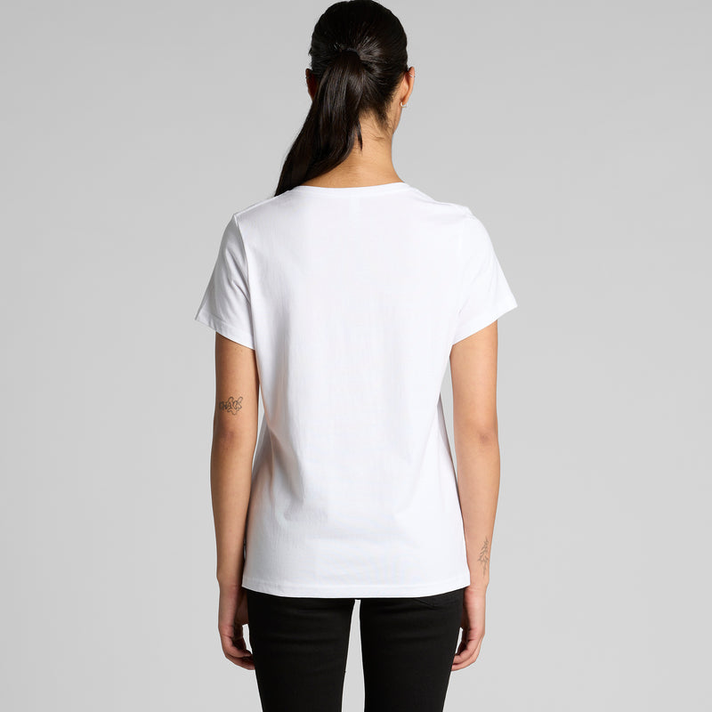 Maple V Neck Tee Ladies – Back