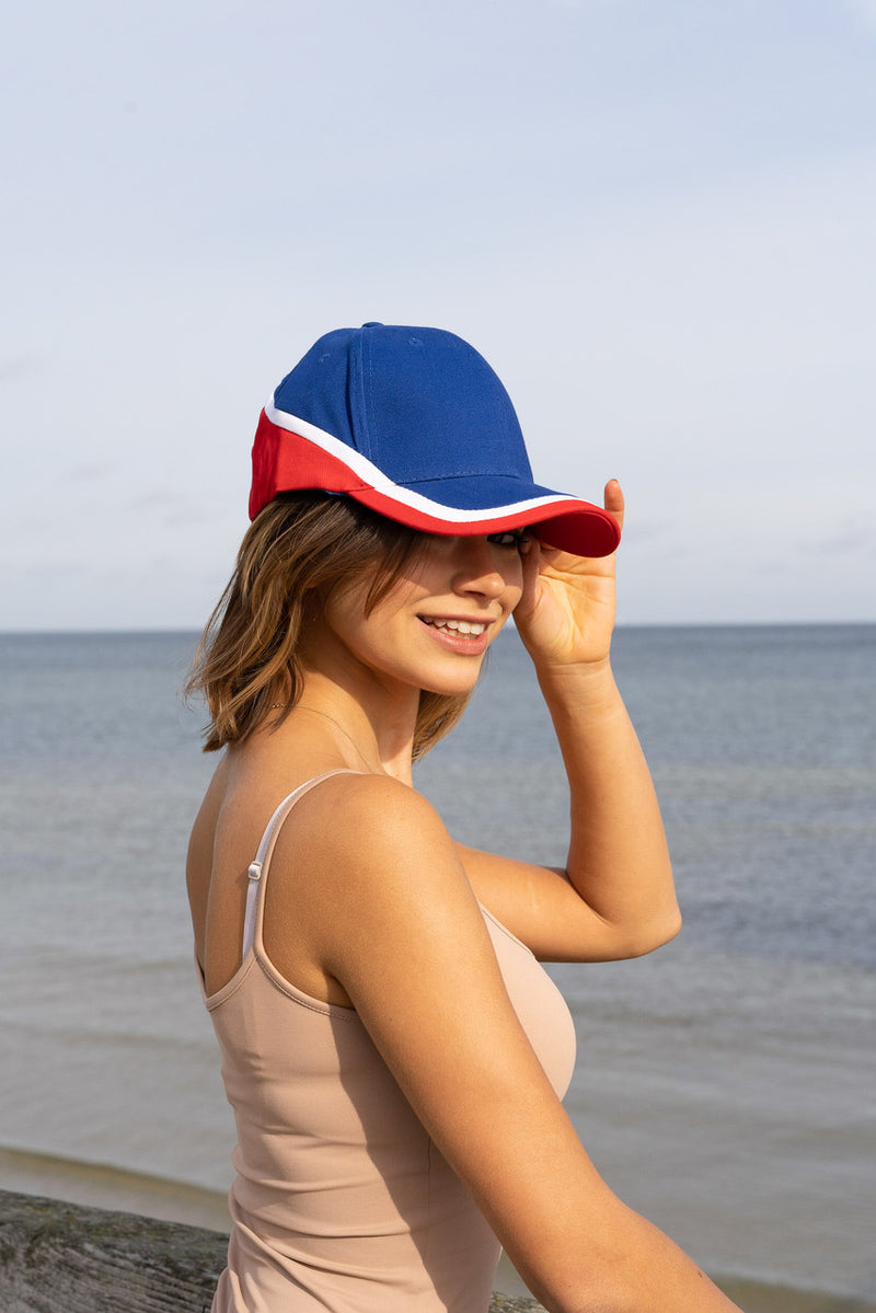 Brushed Heavy Cotton Tri-Coloured Cap