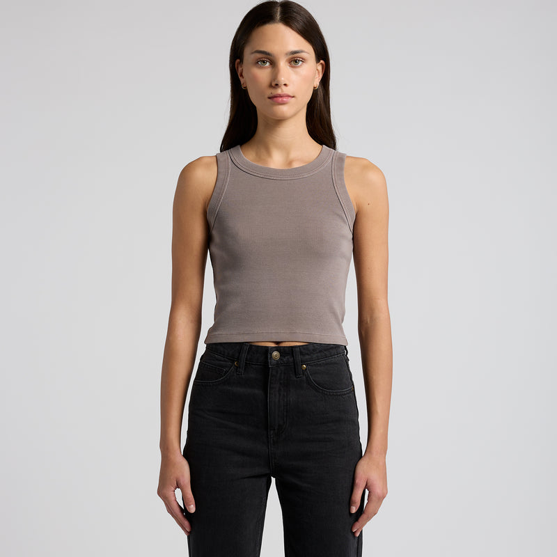 AS Colour 4035 Faded Organic Rib Crop Tank Ladies