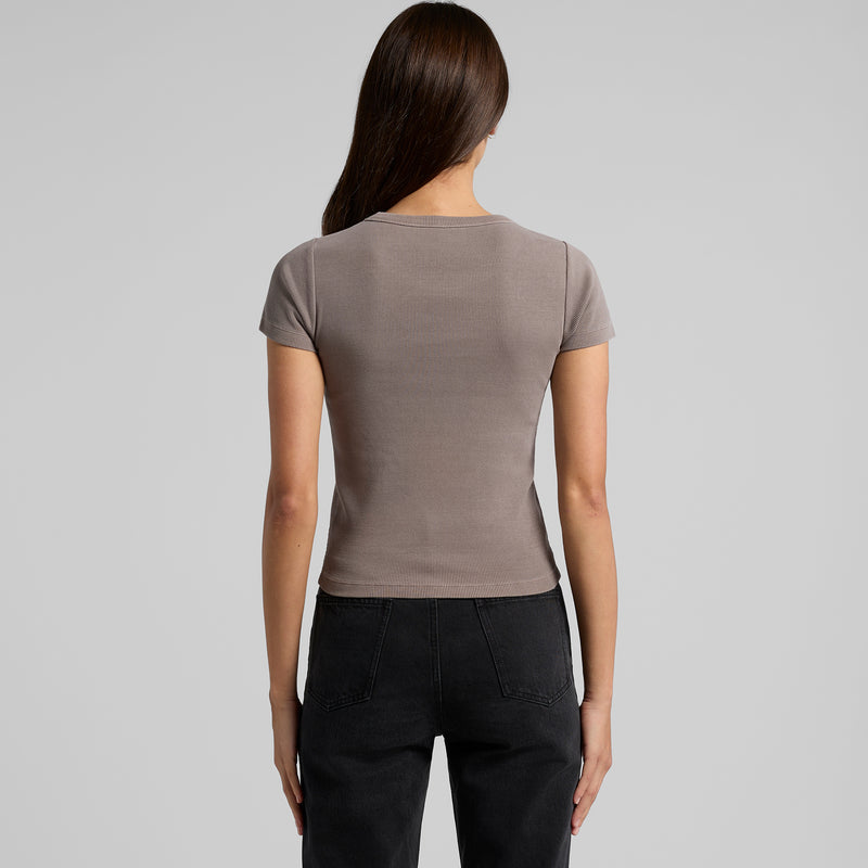 Faded Organic Rib Tee Ladies – Back