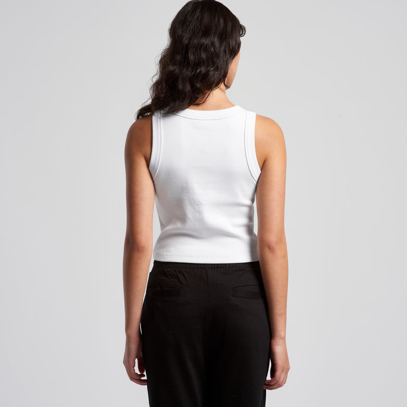 Organic Rib Crop Tank Ladies – Back