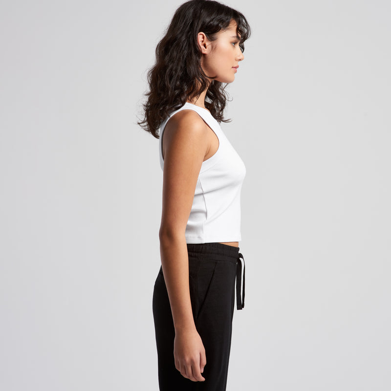 Organic Rib Crop Tank Ladies – Side