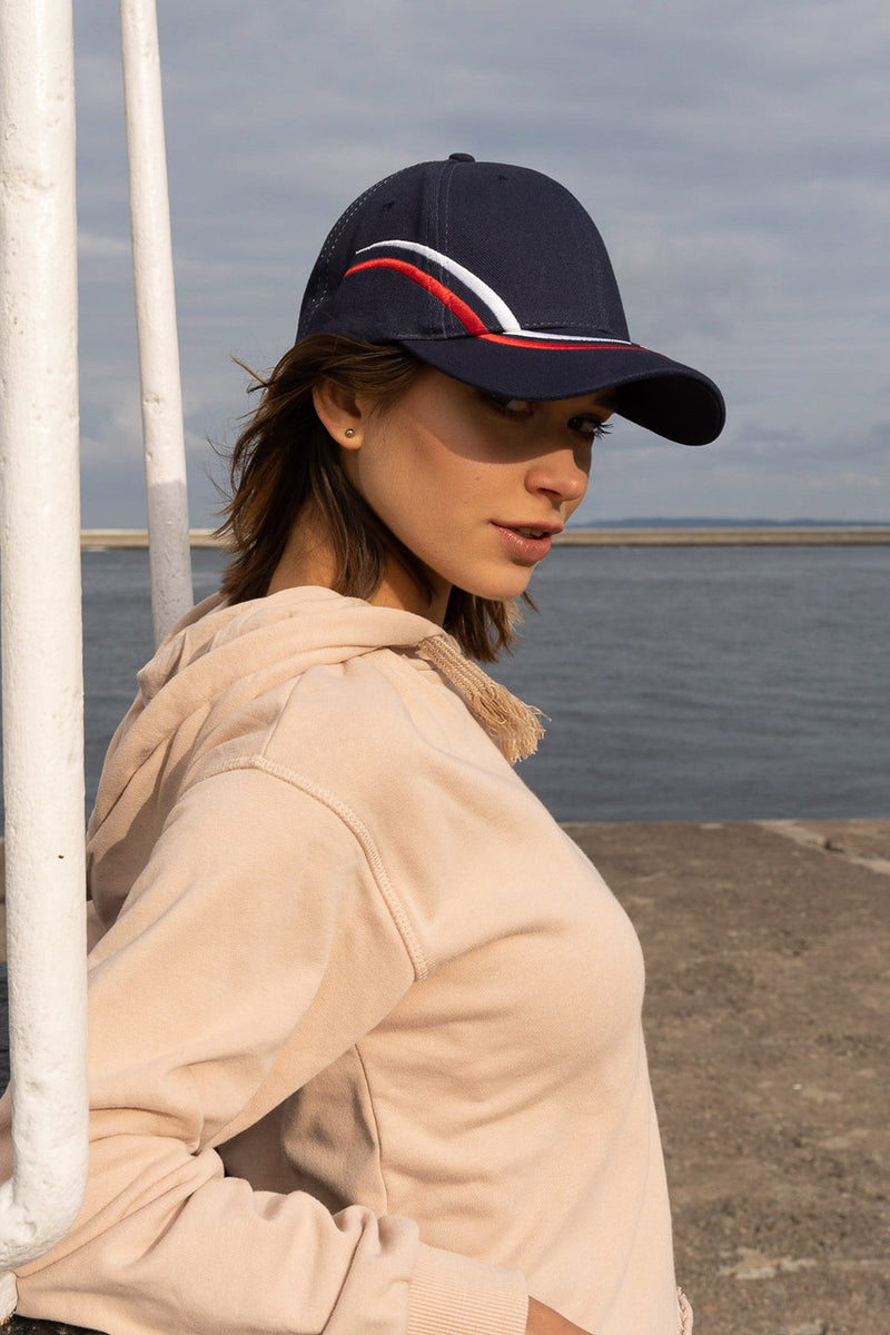 Brushed Heavy Cotton Cap with Curved Embroidery on Crown and Peak