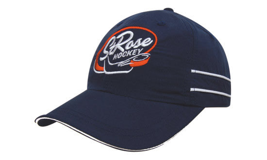 Headwear WA 4077 Microfibre Sports Cap with Piping and Sandwich