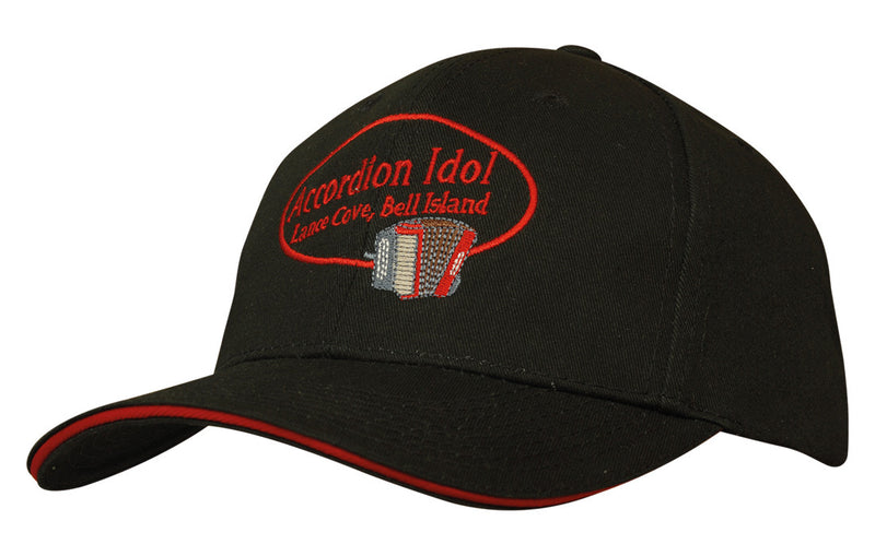 Headwear WA 4080 Chino Twill Cap with Sandwich Trim