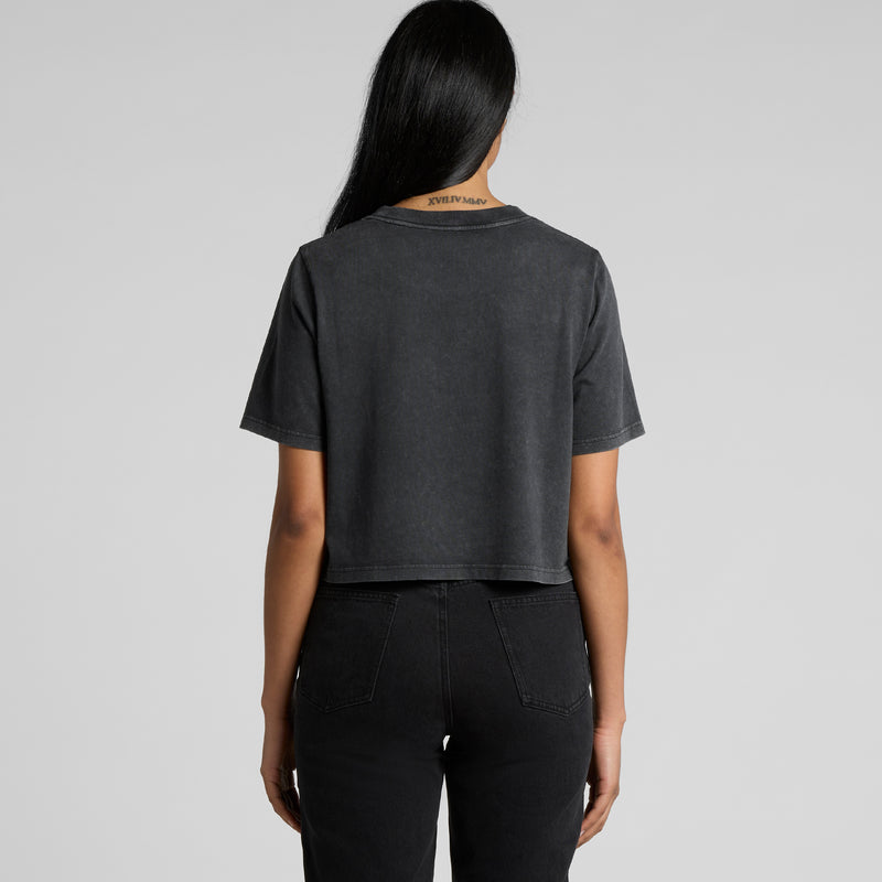 Stone Wash Heavy Crop Tee Ladies – Back