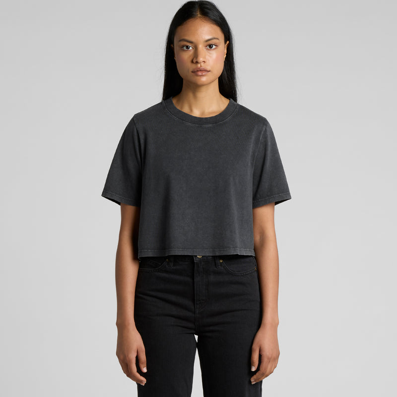 AS Colour 4086 Stone Wash Heavy Crop Tee Ladies