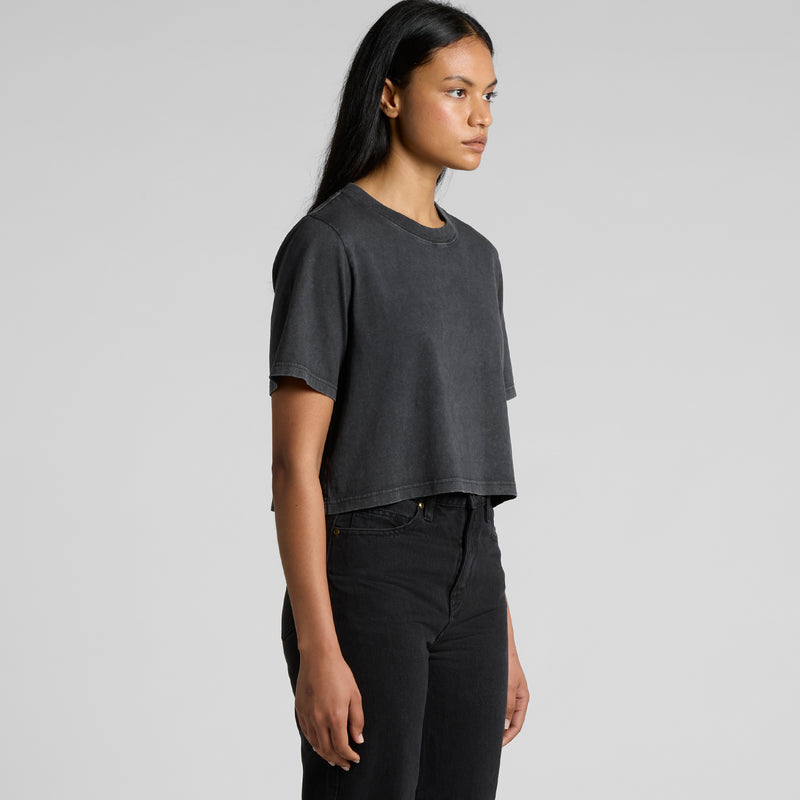 Stone Wash Heavy Crop Tee Ladies – Turn