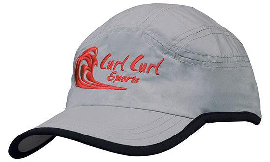 Headwear WA 4094 Microfibre Sports Cap with Trim on Edge of Crown & Peak