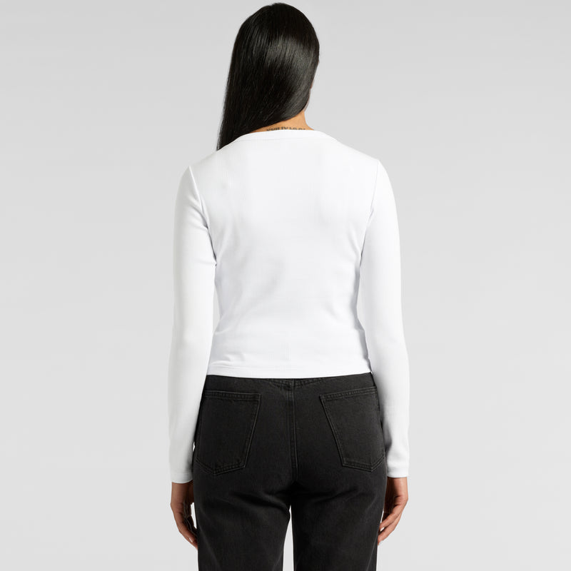 Organic Rib Long Sleeve Tee Ladies – Back