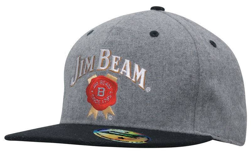 Headwear WA 4135 Grey Marle Flannel Cap with Snap Back Pro Styling