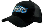Headwear WA 4181 Brushed Cotton Cap with Mesh Back
