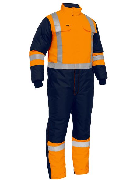 X TAPED TWO TONE HI VIS FREEZER COVERALL - CLEARANCE