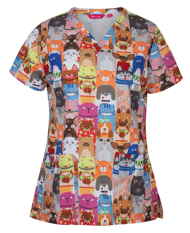 Scrub Top Printed Ladies