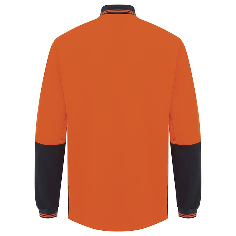 Hi Vis 2 Tone Long Sleeve Poly/Cotton Polo Shirt
