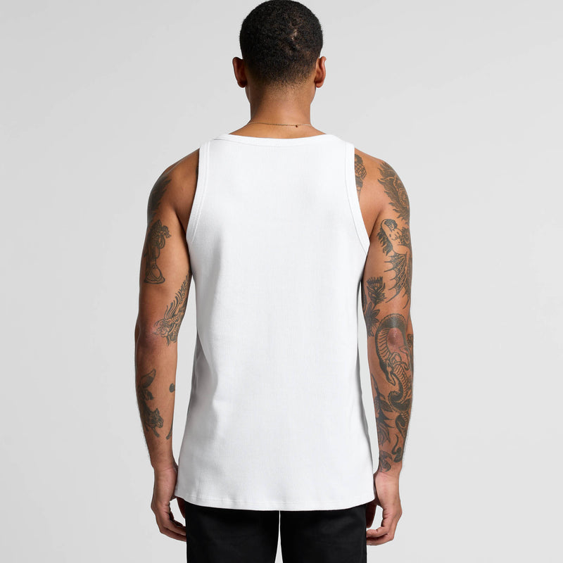Organic Rib Singlet Mens – Back