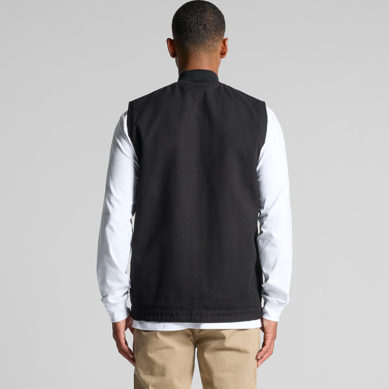 Canvas Heavy Vest Mens – Back
