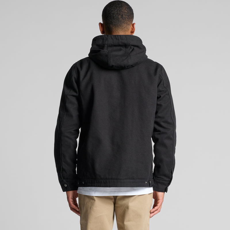 Canvas Heavy Hooded Jacket Mens – Back