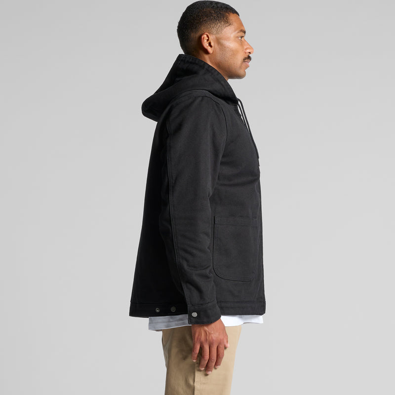 Canvas Heavy Hooded Jacket Mens – Side