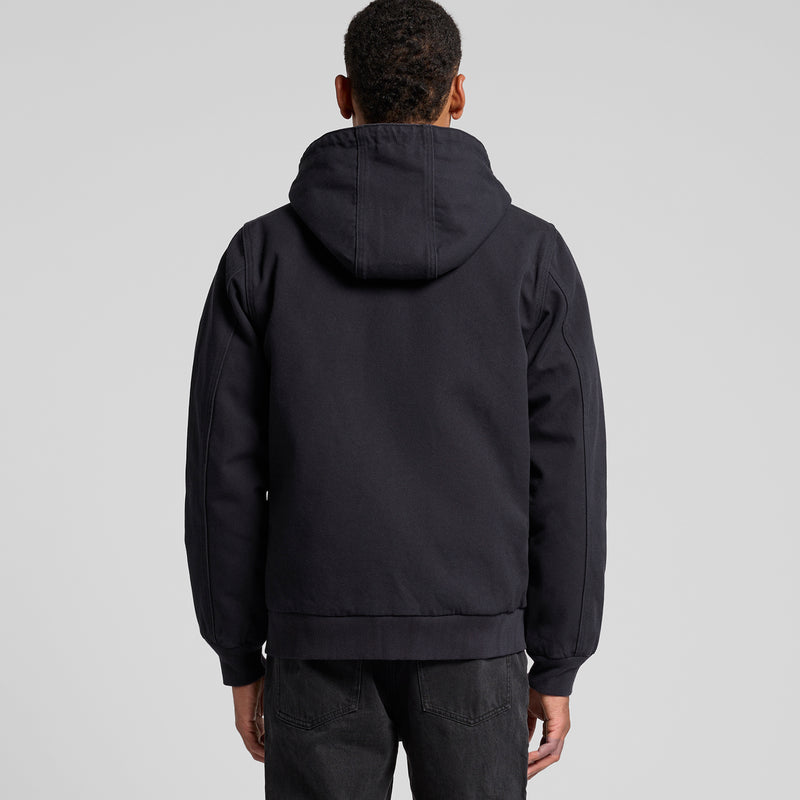 Canvas Bomber Hood Jacket Mens – Back