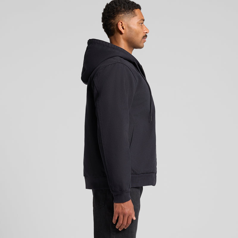 Canvas Bomber Hood Jacket Mens – Side