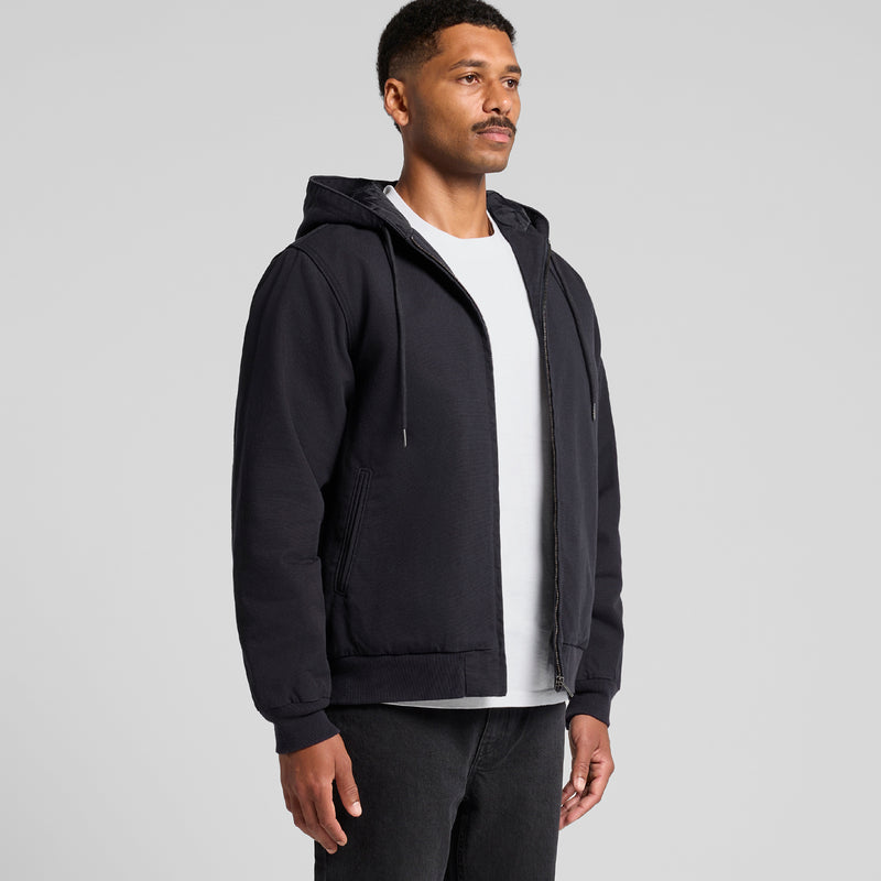 Canvas Bomber Hood Jacket Mens – Turn
