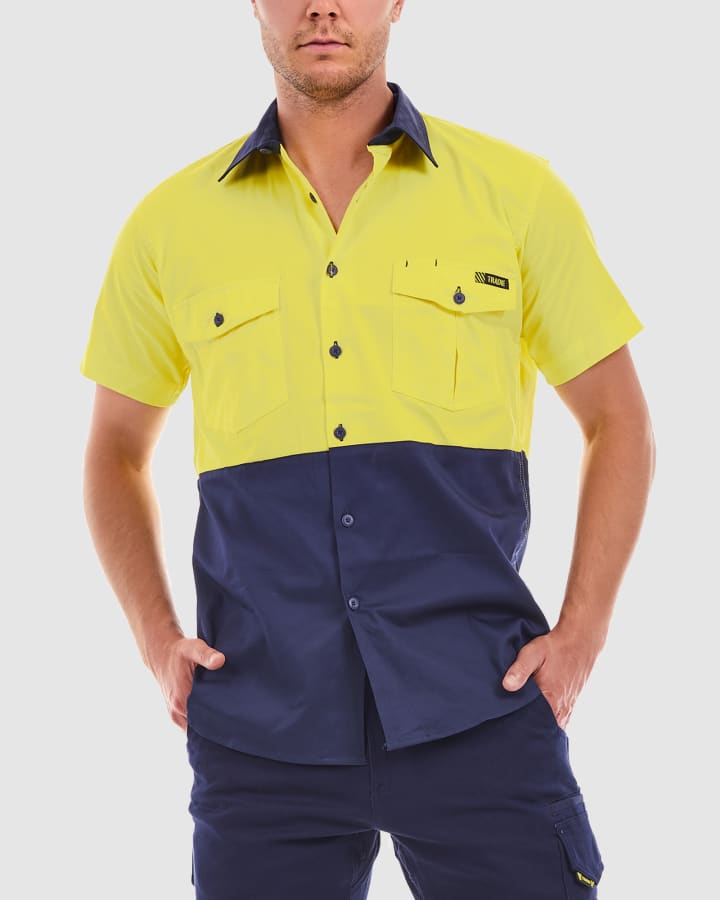 Tradie MJ1939ST Hi Vis Short Sleeve Shirt Mens – product photo