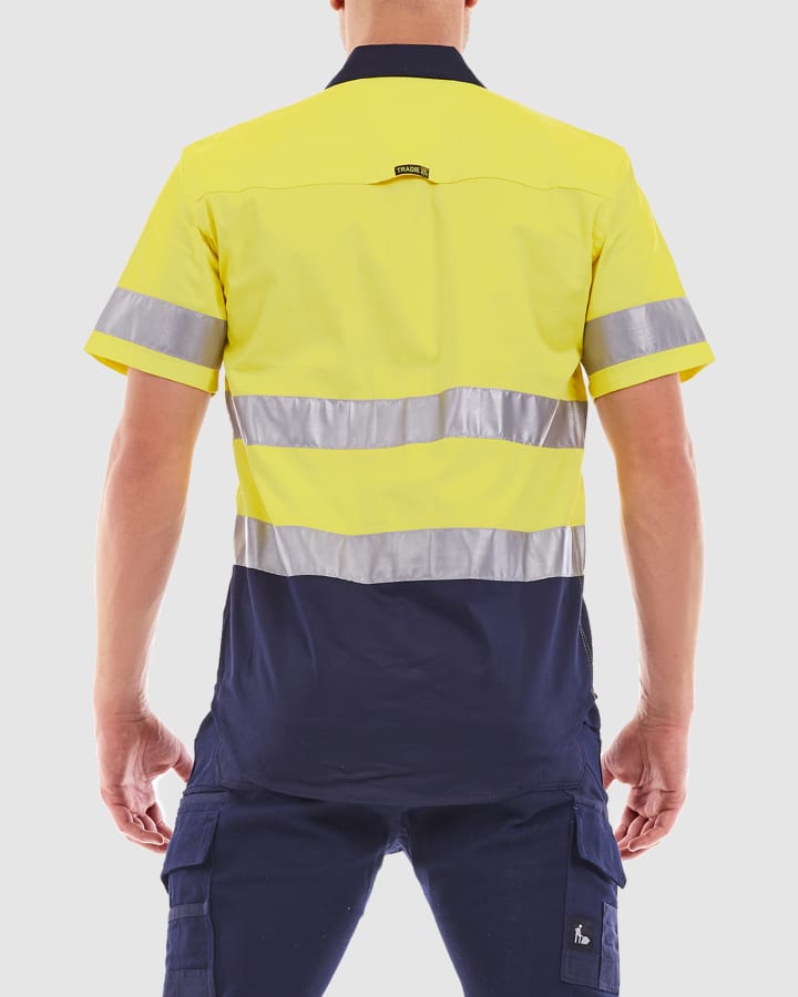 Tradie MJ1769ST Hi Vis Short Sleeve Shirt with 3M Tape Mens – product photo