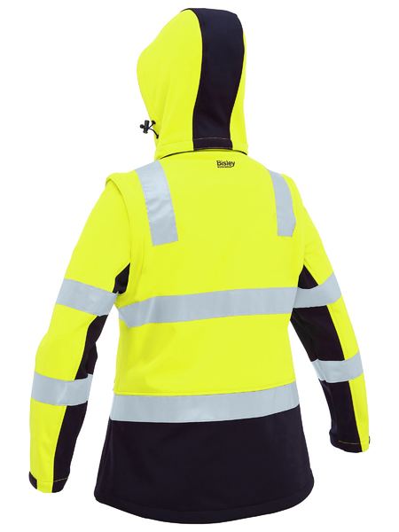 Bisley Workwear BJL6078T Taped Two Tone Hi Vis 3-in-1 Soft Shell Jacket Ladies 2