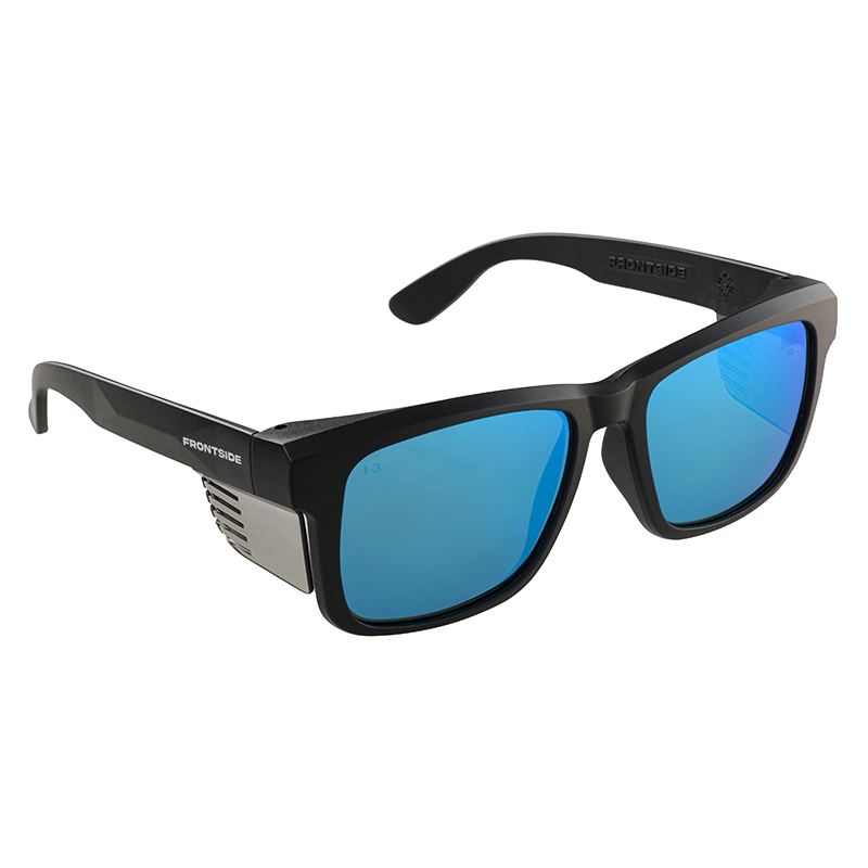 Blue Mirror - Black Frame