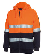 JB's Wear 6DNH Hi Vis (D+N) Full Zip Fleecy Hoodie