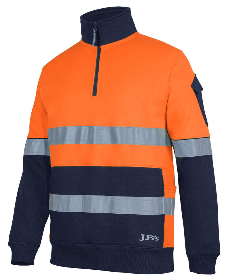 JB's Wear 6DNVF 350g Hi Vis (D+N) 1/2 Zip Trade Fleece