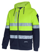 JB's Wear 6DPFZ 450g Hi Vis Full Zip Hoodie With Frag Tape