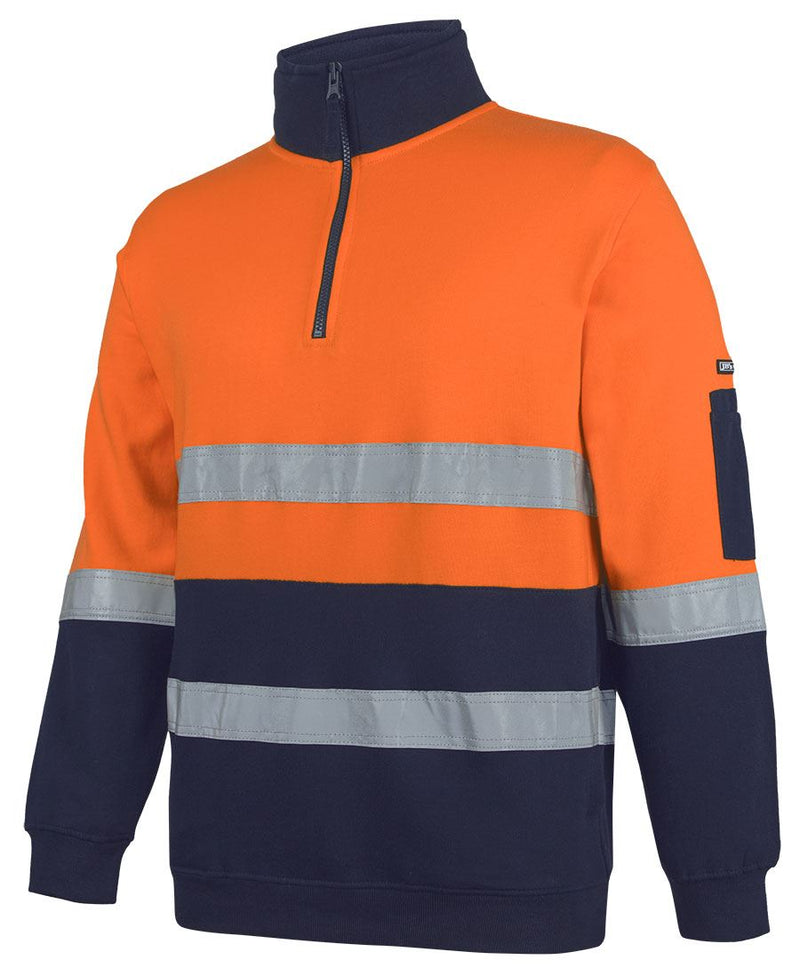 JB's Wear 6DVFM Hi Vis 310 (D+N) Cotton 1/2 Zip Fleece