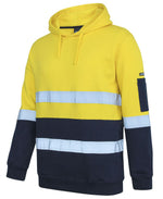 JB's Wear 6DVPM Hi Vis D+N 310 Cotton Pullover Fleece Hoodie