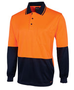 JB's Wear 6HJNL Hi Vis L/S Jacquard Non Cuff Polo