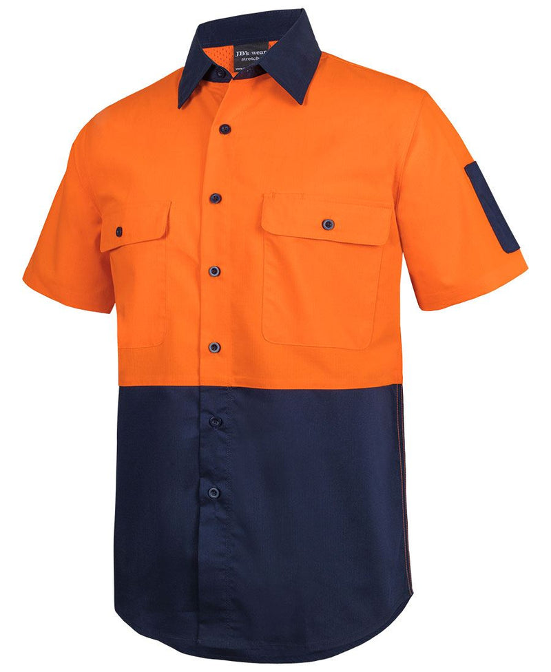 JB's Wear 6HRFS Hi Vis Class F Ripstop S/S Work Shirt