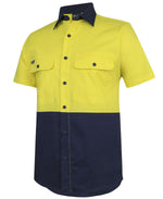 JB's Wear 6HSWS Hi Vis S/S Stretch Work Shirt