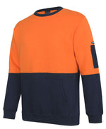 JB's Wear 6HVCM Hi Vis 310 Cotton Crew Neck Fleece