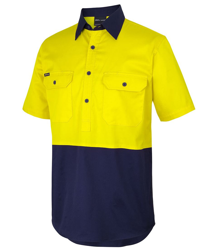 JB's Wear 6HVCW Hi Vis Close Front S/S 150g Work Shirt