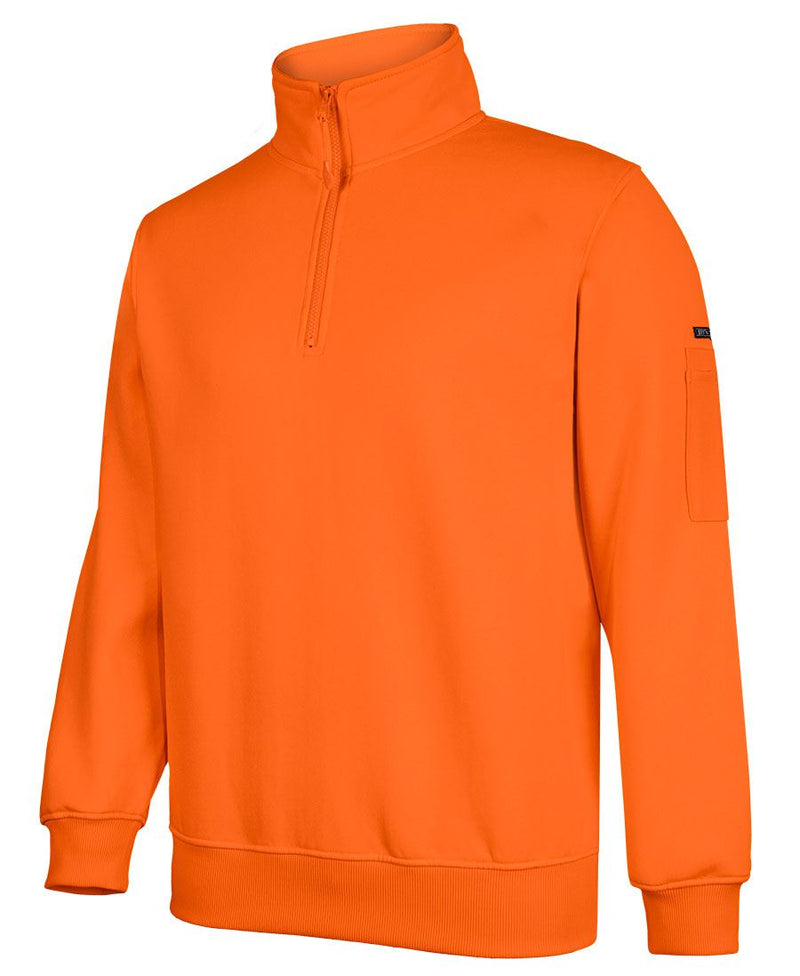 JB's Wear 6HVFH Hi Vis 1/2 Zip Fleecy Sweat (2XS - XS)