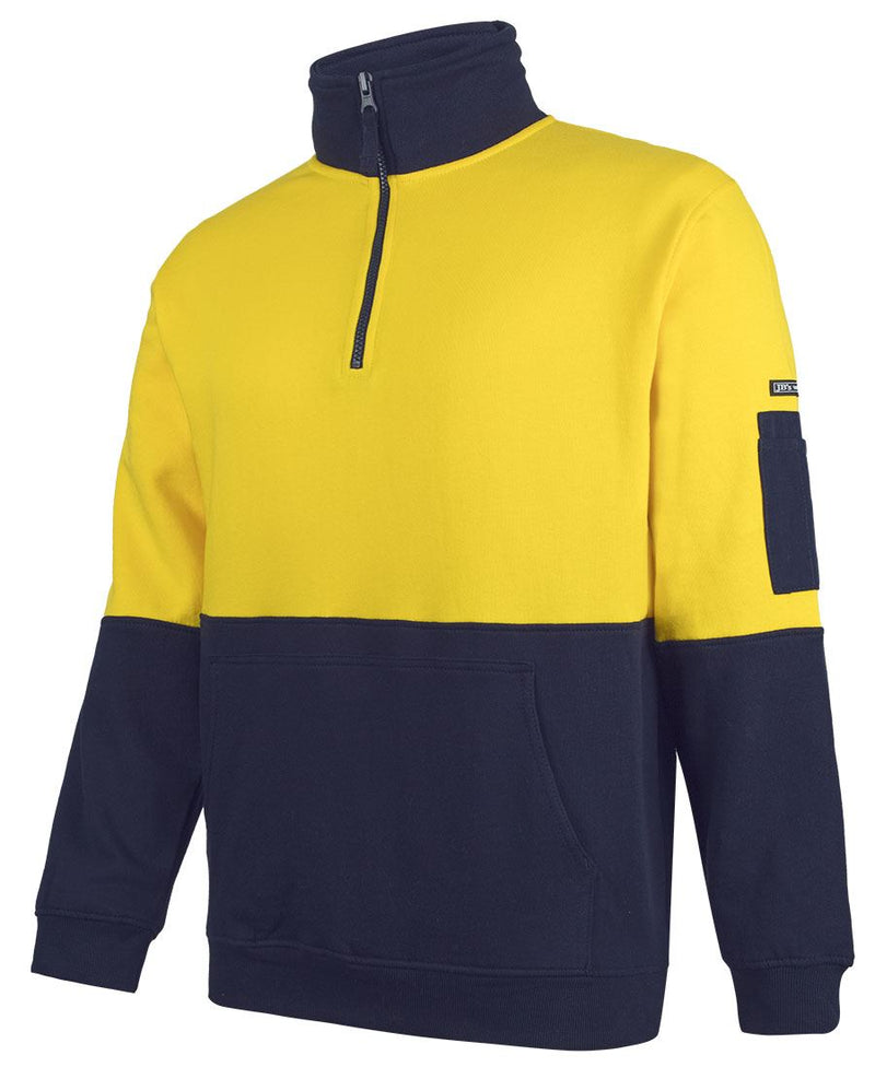 JB's Wear 6HVFM Hi Vis 310 Cotton 1/2 Zip Fleece
