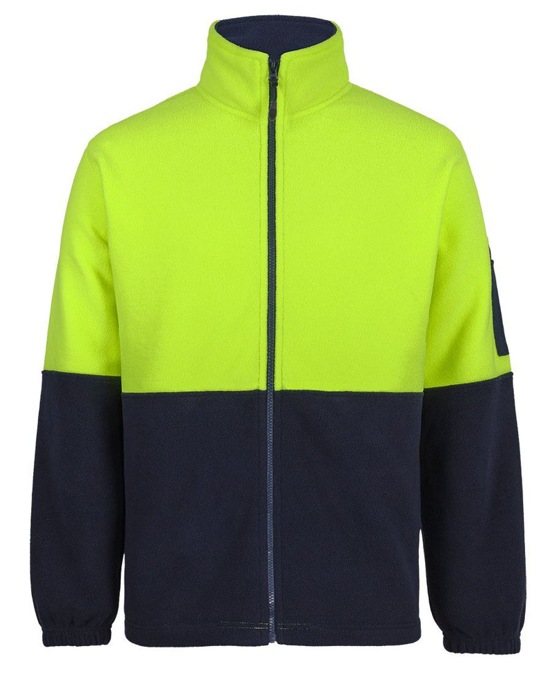 JB's Wear 6HVPE Hi Vis Full Zip Polar Fleece