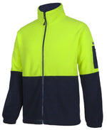JB's Wear 6HVPE Hi Vis Full Zip Polar Fleece