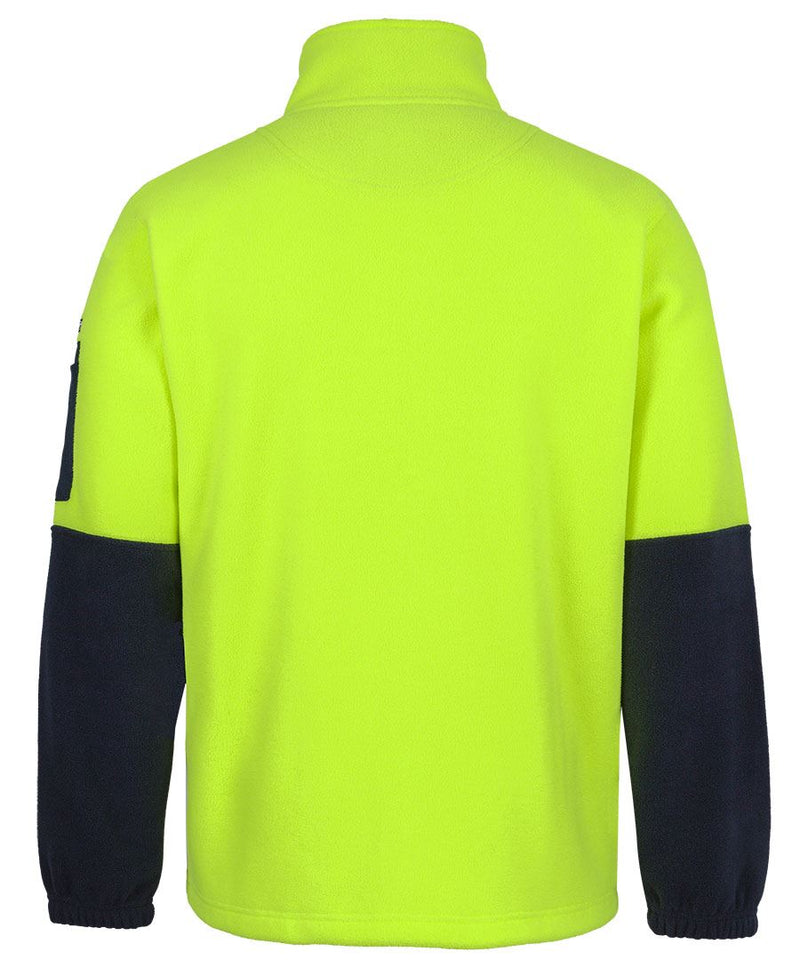 JB's Wear 6HVPE Hi Vis Full Zip Polar Fleece REAR