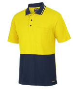 JB's Wear 6HVQS Hi Vis S/S Cotton Pique Trad Polo (4XL - 5XL)