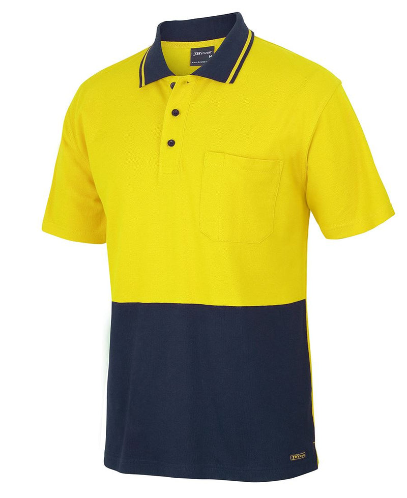 JB's Wear 6HVQS Hi Vis S/S Cotton Pique Trad Polo